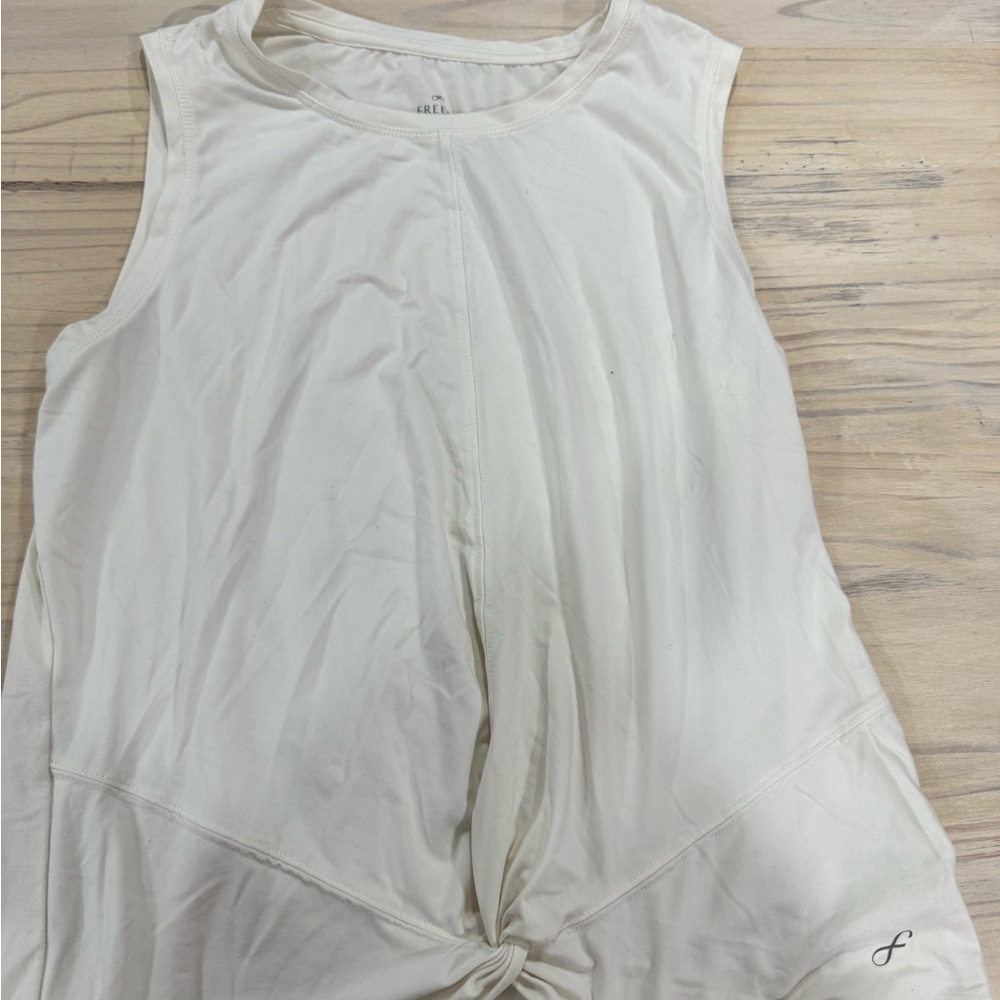 Freely Cream Twist-Front Tank Top